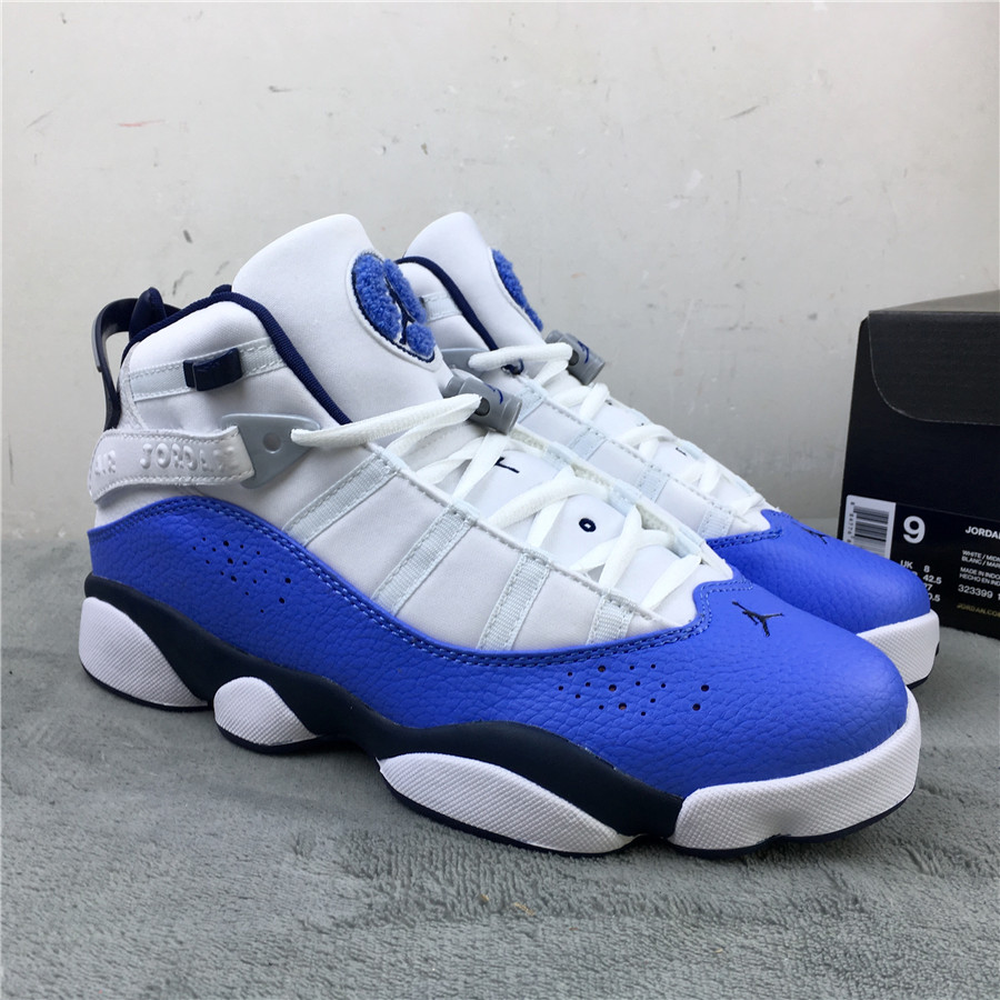 2020 Jordan 6 Rings GG White Blue Black Shoes - Click Image to Close